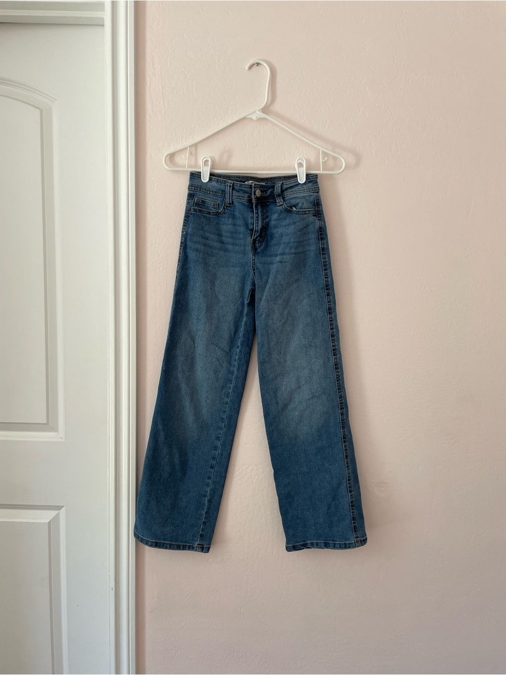 Celebrity Pink Wide Leg Jeans - Girls Medium Blue Wash